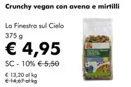NaturaSì Crunchy vegan con avena e mirtilli La Finestra sul Cielo offerta