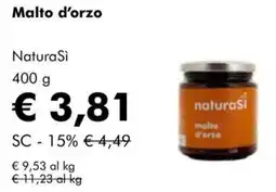 NaturaSì Malto d'orzo NaturaSì offerta