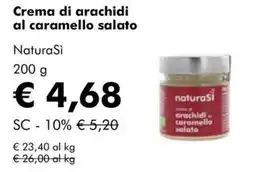 NaturaSì Crema di arachidi al caramello salato NaturaSì offerta