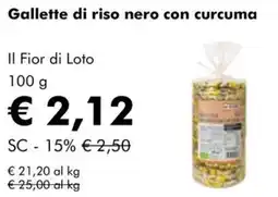 NaturaSì Gallette di riso nero con curcuma Il Fior di Loto offerta