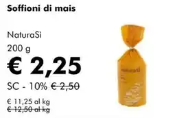 NaturaSì Soffioni di mais NaturaSì offerta