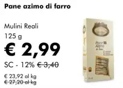 NaturaSì Pane azimo di farro Mulini Reali offerta