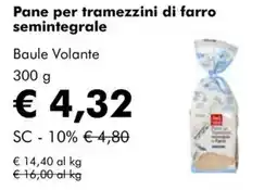 NaturaSì Pane per tramezzini di farro semintegrale Baule Volante offerta