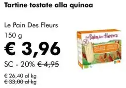 NaturaSì Tartine tostate alla quinoa Le Pain Des Fleurs offerta