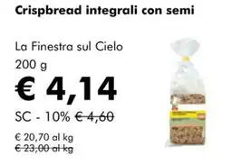 NaturaSì Crispbread integrali con semi La Finestra sul Cielo offerta