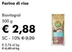 NaturaSì Farina di riso Biovitagral offerta