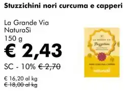 NaturaSì Stuzzichini nori curcuma e capperi La Grande Via NaturaSì offerta