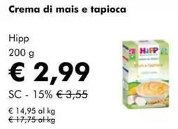NaturaSì Crema di mais e tapioca Hipp offerta