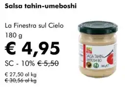 NaturaSì Salsa tahin-umeboshi La Finestra sul Cielo offerta