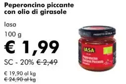 NaturaSì Peperoncino piccante con olio di girasole lasa offerta