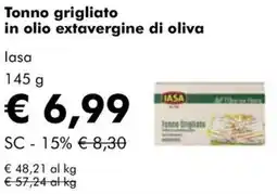 NaturaSì Tonno grigliato in olio extavergine di oliva lasa offerta