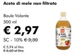 NaturaSì Aceto di mele non filtrato Baule Volante offerta