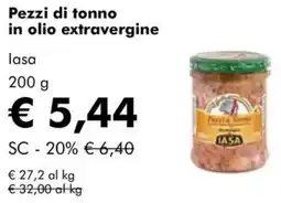 NaturaSì Pezzi di tonno in olio extravergine lasa offerta
