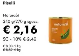 NaturaSì Piselli NaturaSì offerta