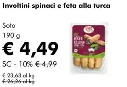 NaturaSì Involtini spinaci e feta alla turca Soto offerta