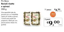 NaturaSì Più Bene Ravioli ricotta e spinaci offerta
