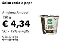 NaturaSì Salsa cacio e pepe Artigiana Amadori offerta