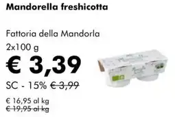 NaturaSì Mandorella freshicotta Fattoria della Mandorla offerta