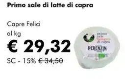 NaturaSì Primo sale di latte di capra Capre Felici offerta