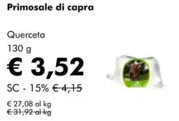 NaturaSì Primosale di capra Querceta offerta