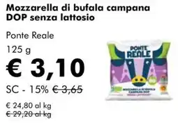 NaturaSì Mozzarella di bufala campana DOP senza lattosio Ponte Reale offerta