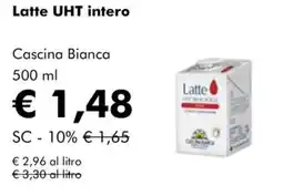 NaturaSì Latte UHT intero Cascina Bianca offerta