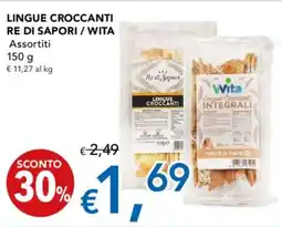 Migross Supermercati e Market Lingue croccanti RE DI SAPORI/WITA offerta