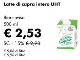 NaturaSì Latte di capra intero UHT Biancoviso offerta