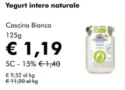 NaturaSì Yogurt intero naturale Cascina Bianca offerta