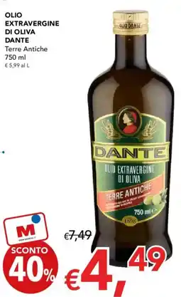 Migross Supermercati e Market Olio extravergine di oliva DANTE offerta