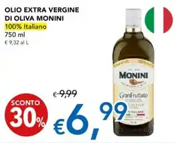 Migross Supermercati e Market Olio extra vergine di oliva MONINI offerta