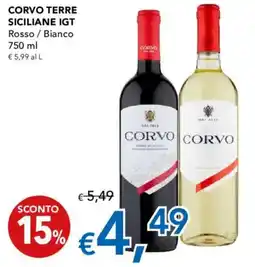 Migross Supermercati e Market Corvo terre siciliane IGT offerta