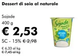 NaturaSì Dessert di soia al naturale Sojade offerta
