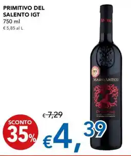 Migross Supermercati e Market Primitivo del salento IGT offerta