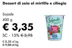 NaturaSì Dessert di soia al mirtillo e ciliegia Sojade offerta