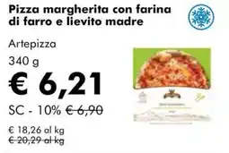 NaturaSì Pizza margherita con farina di farro e lievito madre Artepizza offerta