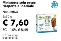 NaturaSì Ministecco soia cacao ricoperto di nocciole Naturattiva offerta