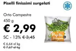 NaturaSì Piselli finissimi surgelati Orto Campestre offerta