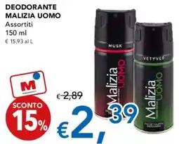 Migross Supermercati e Market Deodorante MALIZIA UOMO offerta