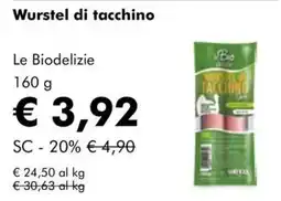 NaturaSì Wurstel di tacchino Le Biodelizie offerta
