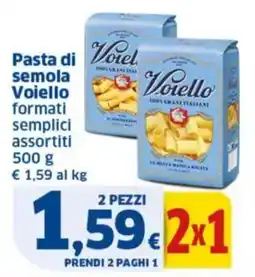Sigma Pasta di Voel semola Voiello offerta