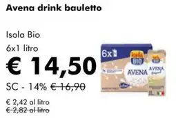NaturaSì Avena drink bauletto Isola Bio offerta