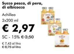 NaturaSì Succo pesca, di pera, di albicocca Achillea offerta