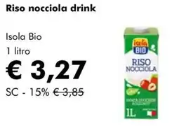 NaturaSì Riso nocciola drink Isola Bio offerta