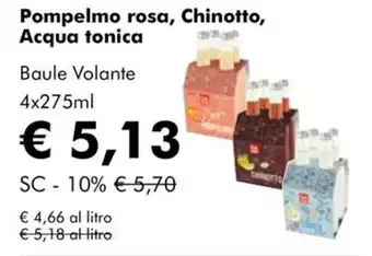 Pompelmo rosa, Chinotto, Acqua tonica Baule Volante