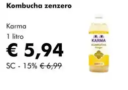 NaturaSì Kombucha zenzero Karma offerta