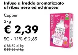 NaturaSì Infuso a freddo aromatizzato al ribes nero ed echinacea Cupper offerta