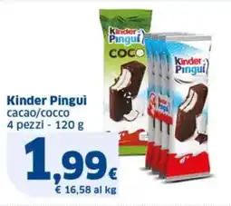 Sigma Kinder Pingui cacao/cocco offerta