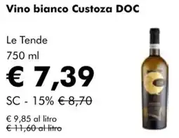 NaturaSì Vino bianco Custoza DOC Le Tende offerta