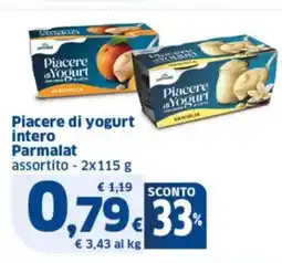 Sigma Piacere di yogurt intero Parmalat offerta